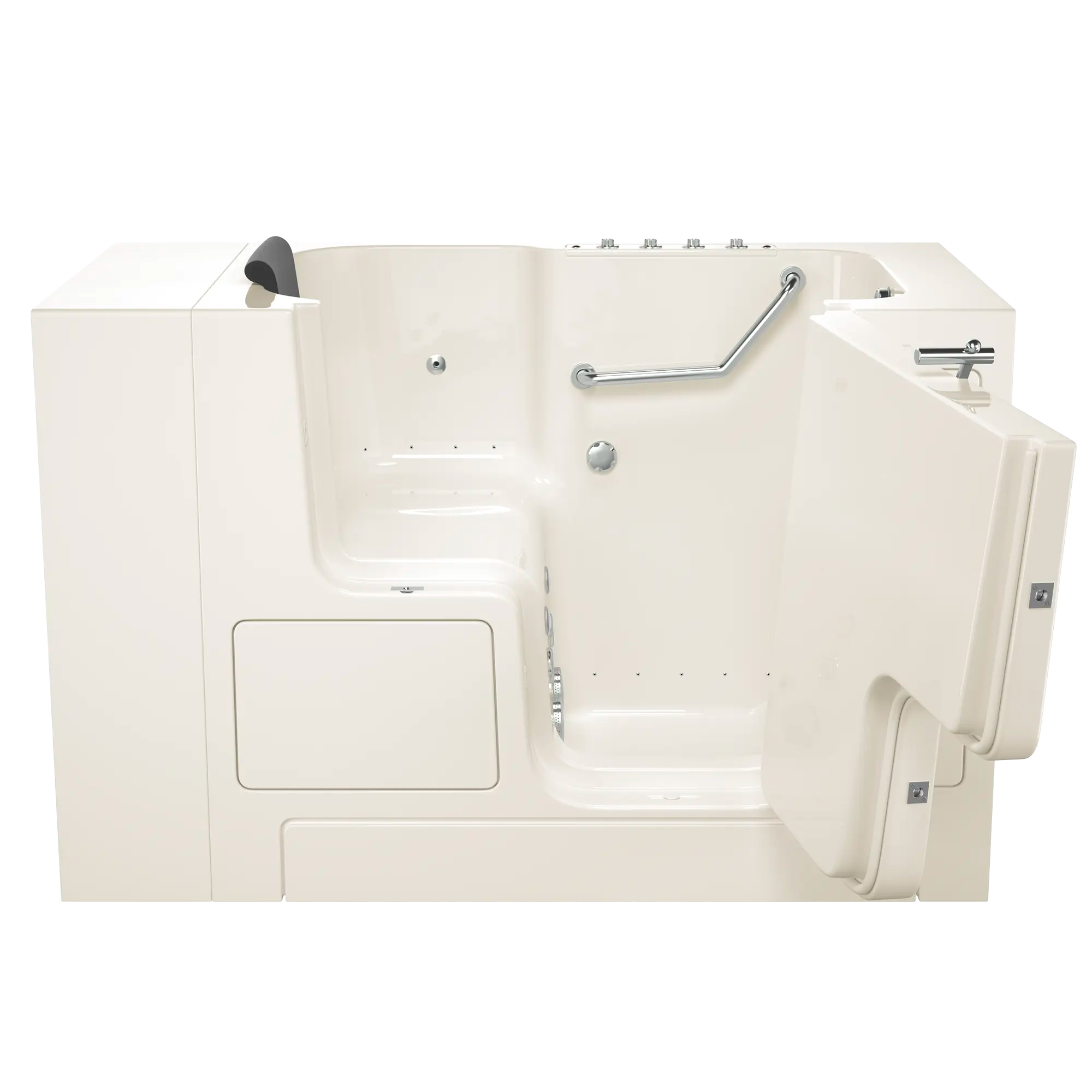 Gelcoat Premium Series 32 x 52 -Inch Walk-in Tub With Combination Air Spa and Whirlpool Systems - Right-Hand Drain // LINEN // 171348_Front_3252OD_105_CRL_0_CDNwebp.webp