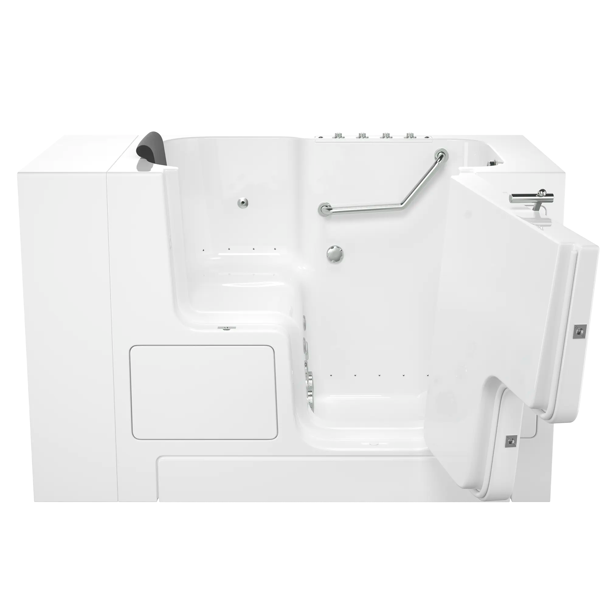 Gelcoat Premium Series 32 x 52 -Inch Walk-in Tub With Combination Air Spa and Whirlpool Systems - Right-Hand Drain // WHITE // 171355_Front_3252OD_105_CRW_0_CDNwebp.webp
