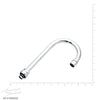 [051216-0020A] Spout-Gooseneck-Monterrey Centerset - Polished Chrome