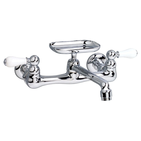 Heritage® 2-Handle Wall Mount Kitchen Faucet 2.2 gpm/8.3 L/min With Soap Dish
