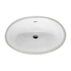 [0496300.020] Ovalyn Medium Under Counter Sink With Glazed Underside - White