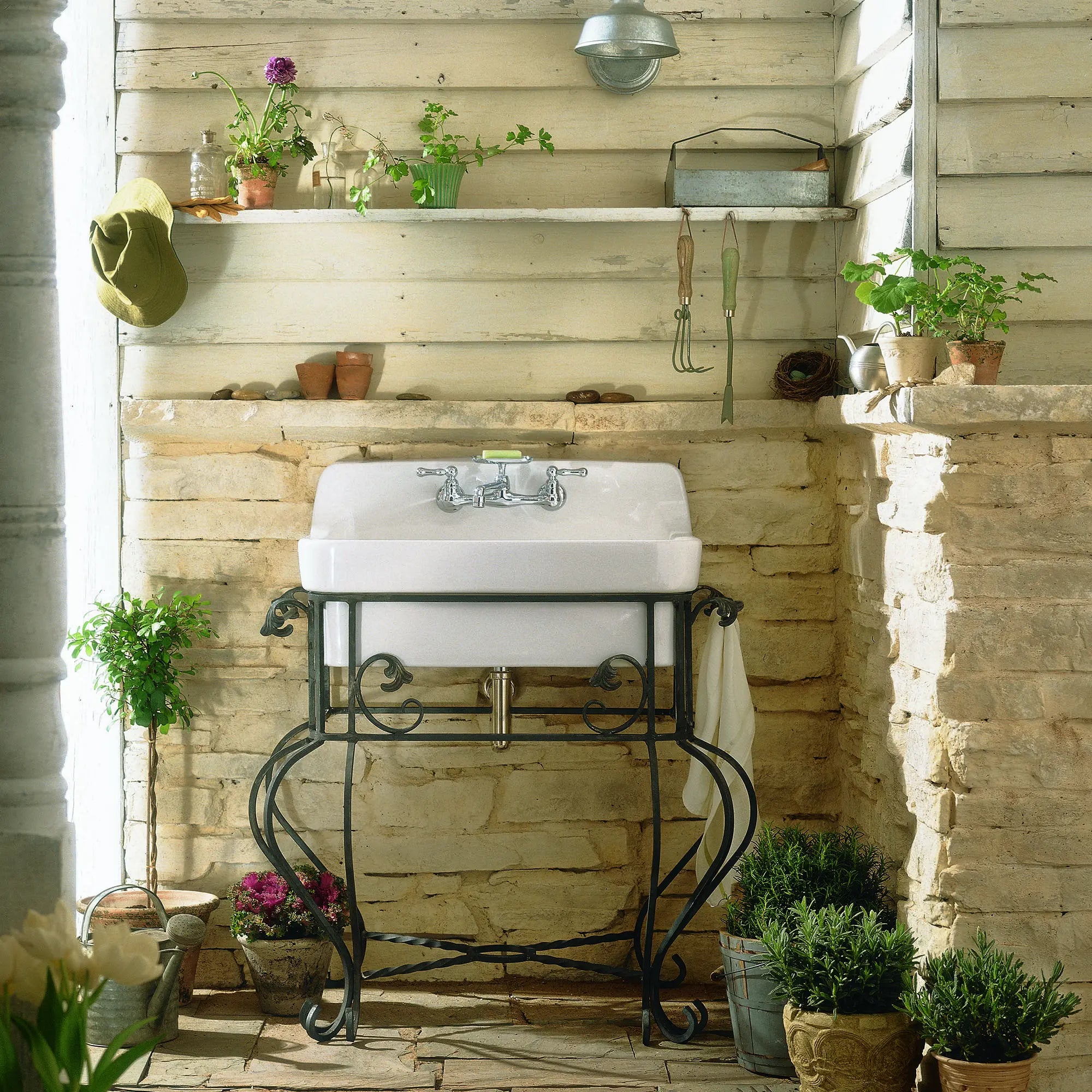 Heritage® 2-Handle Wall Mount Kitchen Faucet 2.2 gpm/8.3 L/min With Soap Dish // POLISHED CHROME // 173859_9092008002_7295252002_5_0_CDNwebp.webp