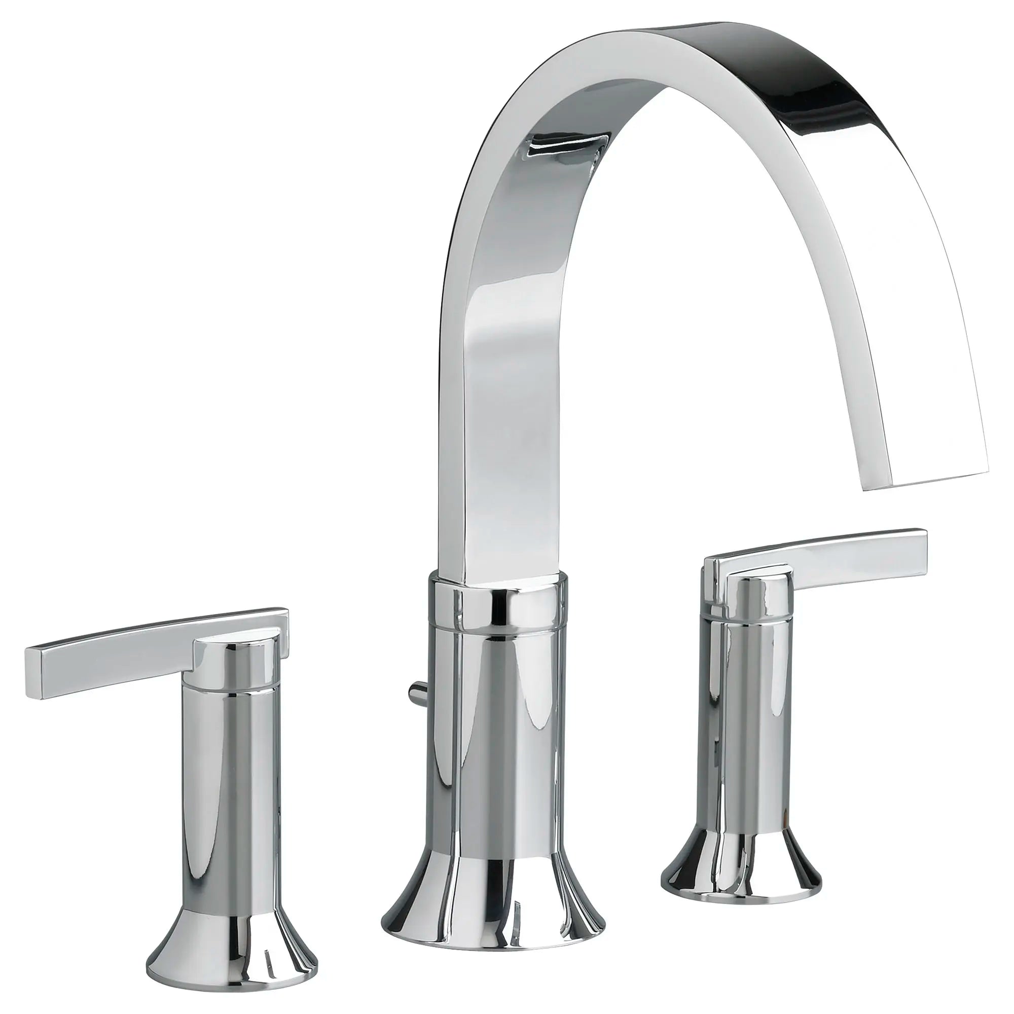 Berwick Deck-Mount Bathtub Faucet for Flash Rough-in Valve with Lever Handles // POLISHED CHROME // 174025_7430900002_0_CDNwebp.webp