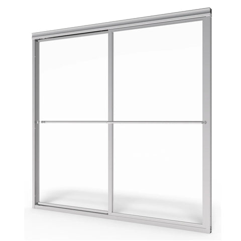 Prestige 48 x 71-1/2-Inch Height Framed Sliding Shower Door with Clear Glass