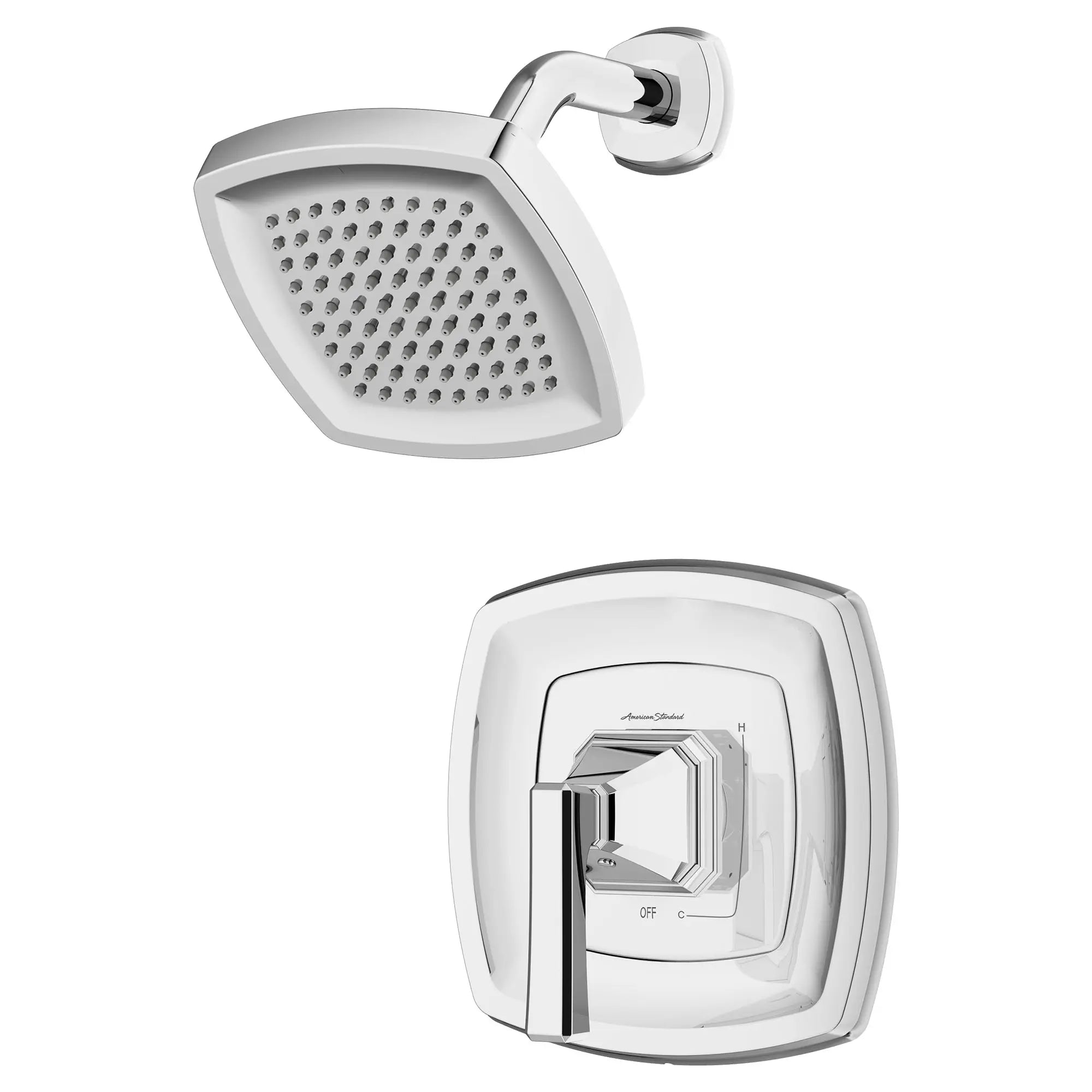 Crawford 2.5 gpm/9.5 L/min Shower Trim Kit With Showerhead, Double Ceramic Pressure Balance Cartridge With Lever Handle // POLISHED CHROME // 174120_TU612501002_TU612507002_2_0_CDNwebp.webp