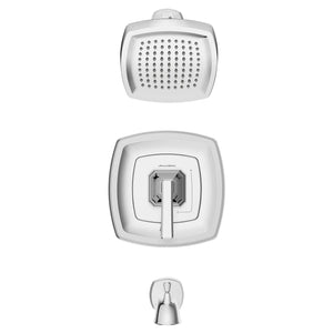 [TU612508.002] Crawford 1.8 gpm/6.8 L/min Tub and Shower Trim Kit With Water-Saving Showerhead, Double Ceramic Pressure Balance Cartridge With Lever Handle - Polished Chrome