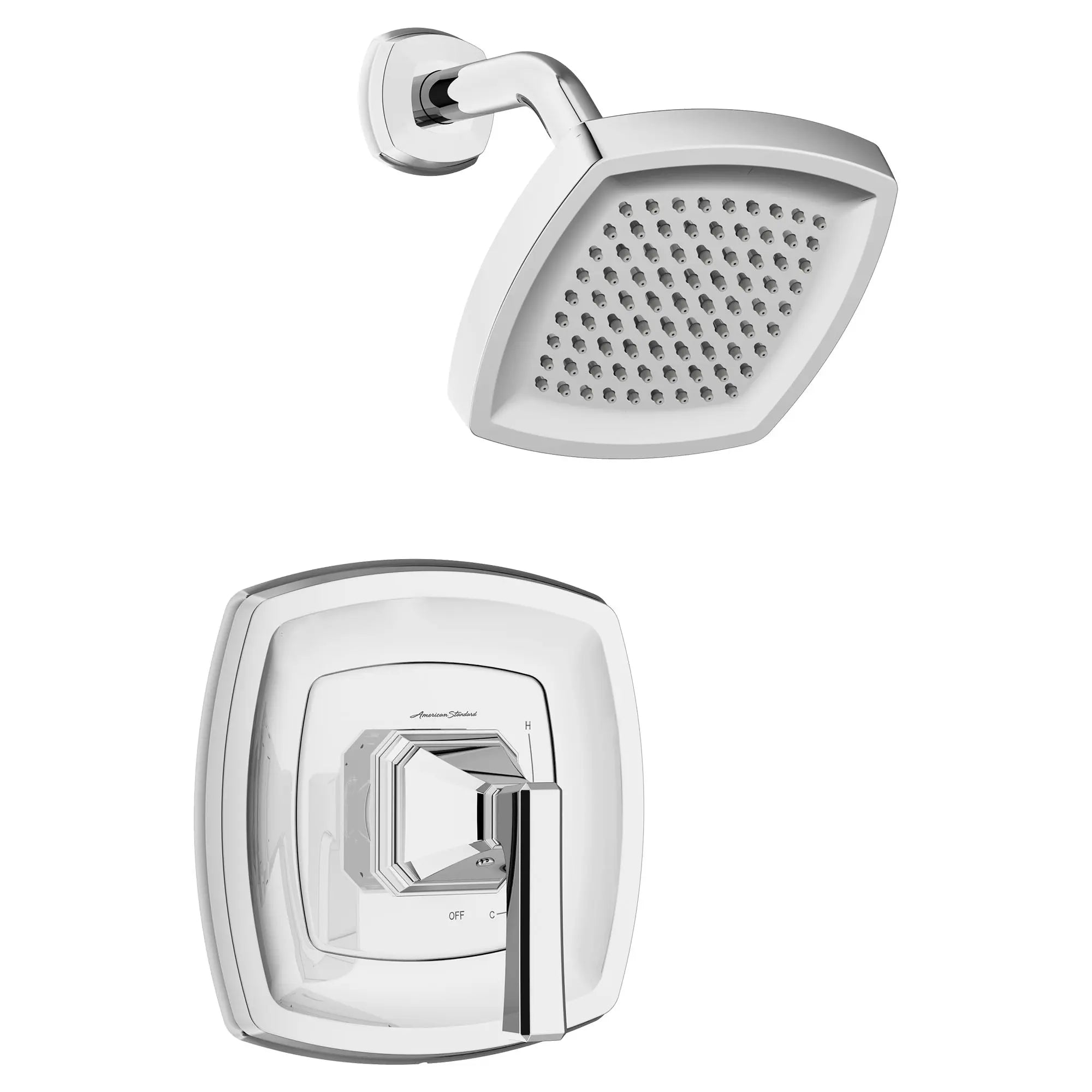 Crawford 2.5 gpm/9.5 L/min Shower Trim Kit With Showerhead, Double Ceramic Pressure Balance Cartridge With Lever Handle // POLISHED CHROME // 174144_TU612501002_TU612507002_0_CDNwebp.webp