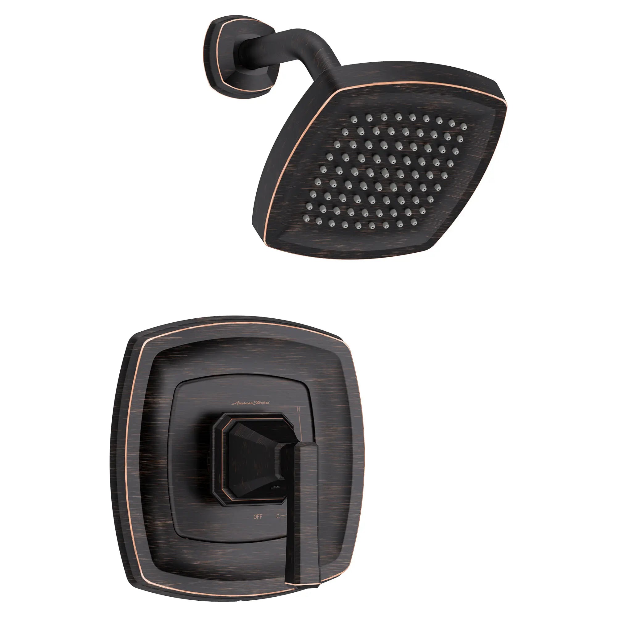 Crawford 2.5 gpm/9.5 L/min Shower Trim Kit With Showerhead, Double Ceramic Pressure Balance Cartridge With Lever Handle // LEGACY BRONZE // 174147_TU612501278_TU612507278_0_CDNwebp.webp