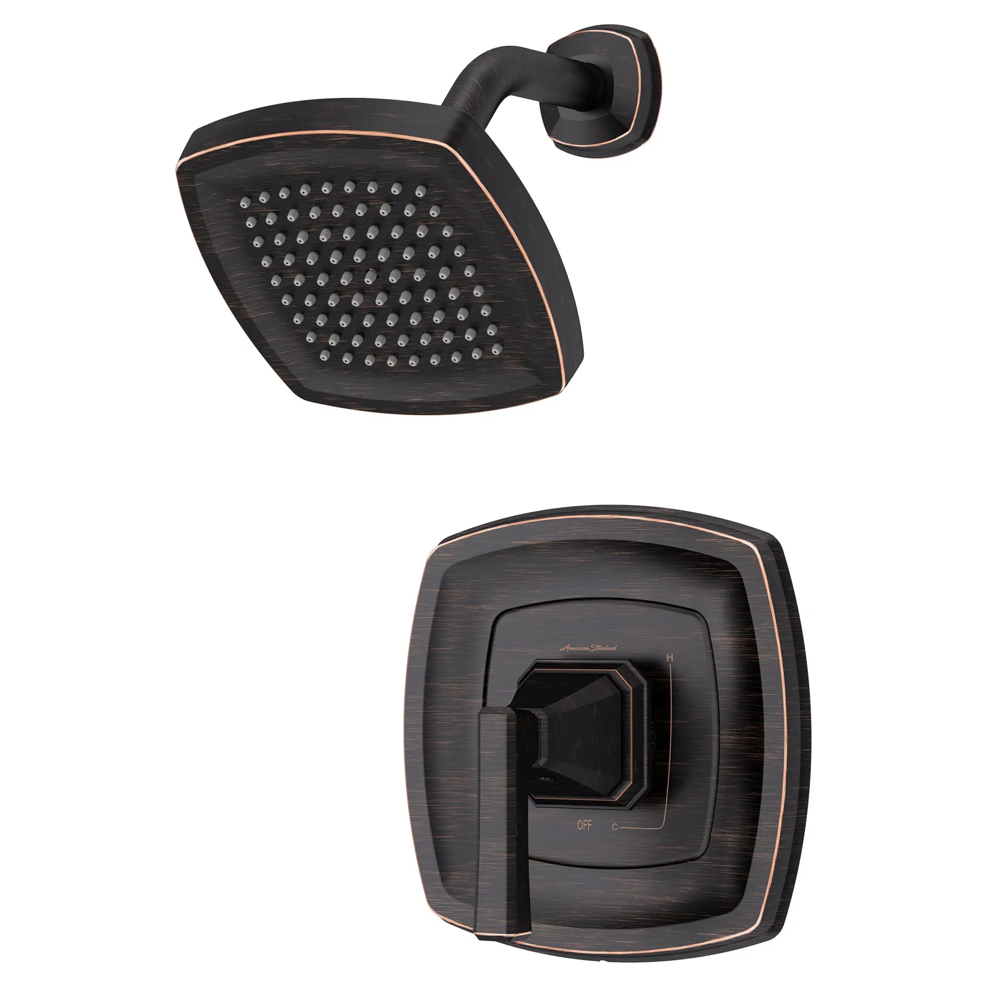 Crawford 2.5 gpm/9.5 L/min Shower Trim Kit With Showerhead, Double Ceramic Pressure Balance Cartridge With Lever Handle // LEGACY BRONZE // 174151_TU612501278_TU612507278_2_0_CDNwebp.webp