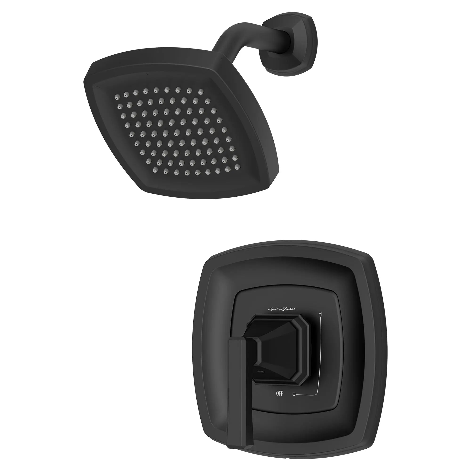 Crawford 2.5 gpm/9.5 L/min Shower Trim Kit With Showerhead, Double Ceramic Pressure Balance Cartridge With Lever Handle // MATTE BLACK // 174436_TU612501243_TU612507243_2_0_CDNwebp.webp