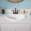 [0476228.020] Reliant® Oval Drop-In Bathroom Sink, 4 in. Centerset Holes - White