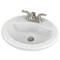 [0440444EC.020] Clean Oval Countertop Sink 4-in. Centers - White