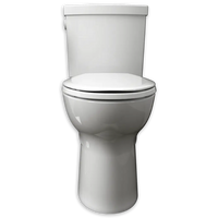 [706AA129.020] Devonport Activate 1.28 GPF/4.8 LPF Left Trip Lever 16-1/2-in. Elongated-Front Touchless Flush Toilet with Seat - White