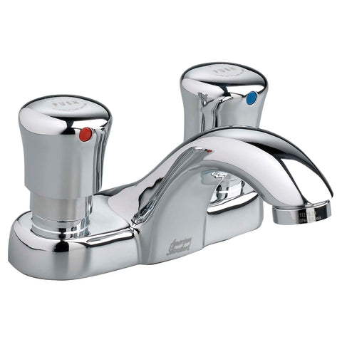 Metering 4-Inch Centerset 2-Handle Faucet 0.5 gpm/1.9 Lpf