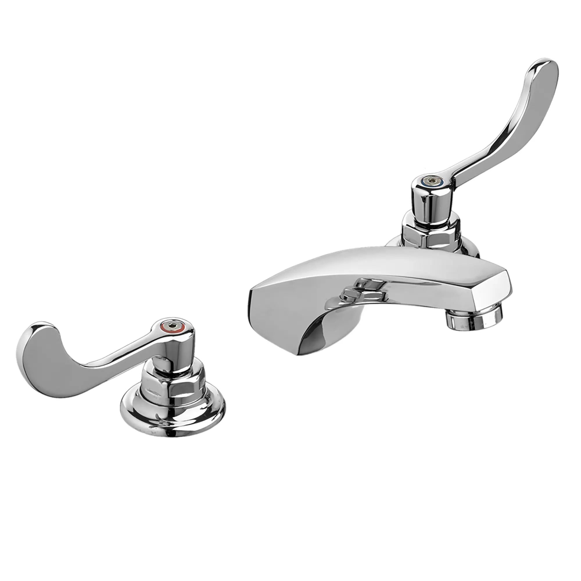 Monterrey® 8-Inch Widespread Cast Faucet With Wrist Blade Handles 0.5 gpm/1.9 Lpm With Flexible Underbody // POLISHED CHROME // 174699_6500275002_0_CDNwebp.webp