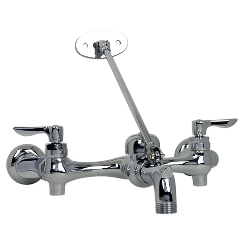 Top Brace Wall-Mount Service Sink Faucet with 6-Inch Vacuum Breaker Spout
