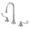 [6545170.002] Monterrey® 8-Inch Widespread Gooseneck Faucet With Wrist Blade Handles 1.5 gpm/5.7 Lpm With Limited Swivel - Polished Chrome