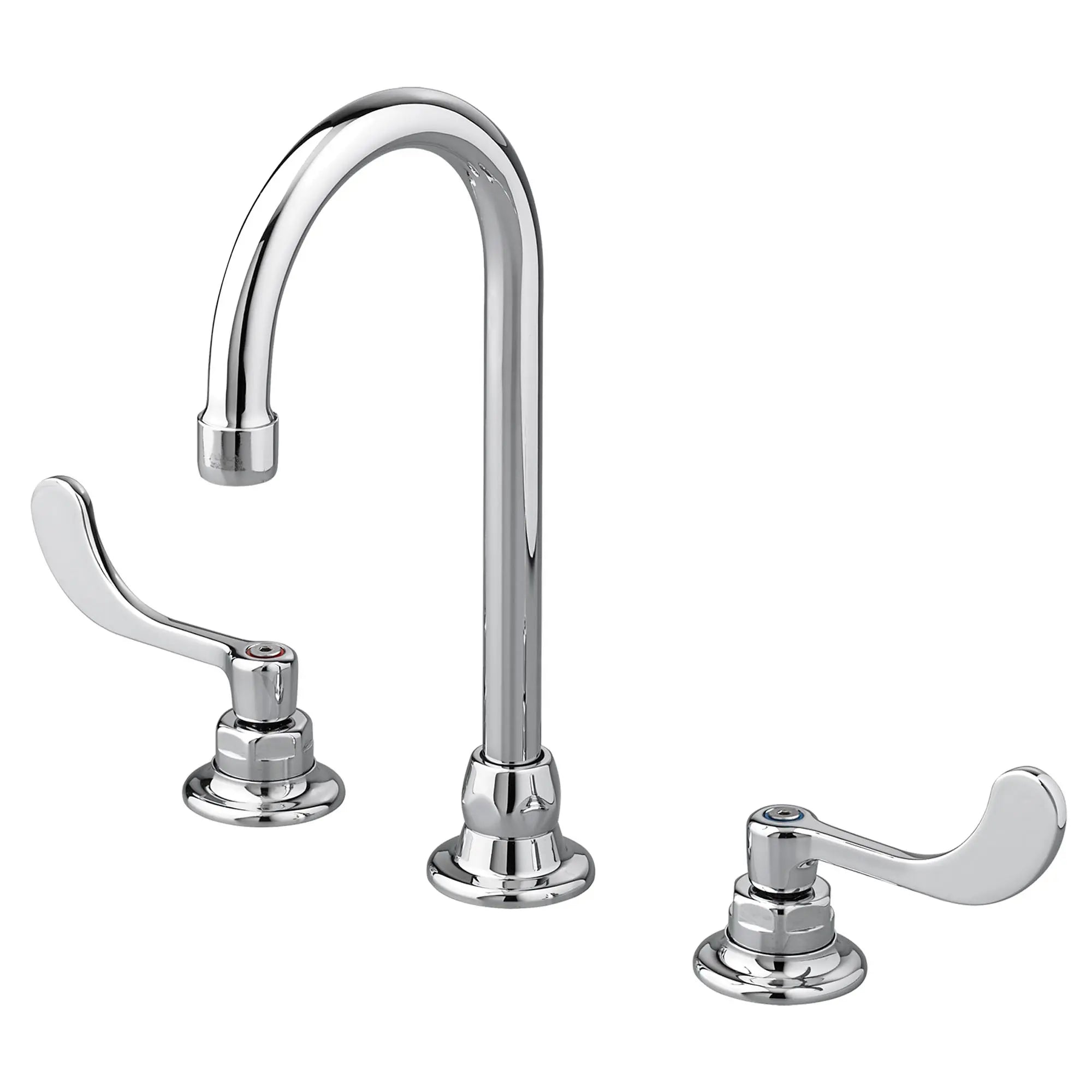 Monterrey® 8-Inch Widespread Gooseneck Faucet With Wrist Blade Handles 1.5 gpm/5.7 Lpm With Limited Swivel // POLISHED CHROME // 174704_6545170002_1_CDNwebp.webp