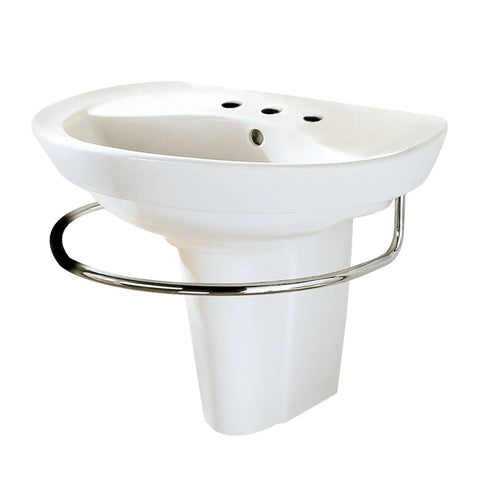 Ravenna® 8-Inch Widespread Wall-Hung Sink and Semi-Pedestal Leg Combination