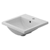 [0642001.020] Studio Carre® Drop-In Sink With Center Hole Only - White