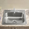 [22SB.6252283S.075] Colony® 25 x 22-Inch Stainless Steel 3-Hole Top Mount Single-Bowl ADA Kitchen Sink - Stainless Steel