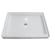 [6034ST.020] 60 x 34-Inch Single Threshold Shower Bases With Center Drain - White