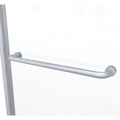 Euro 60 x 57-Inch Height Semi-Frameless Sliding Tub Door with Rain Glass