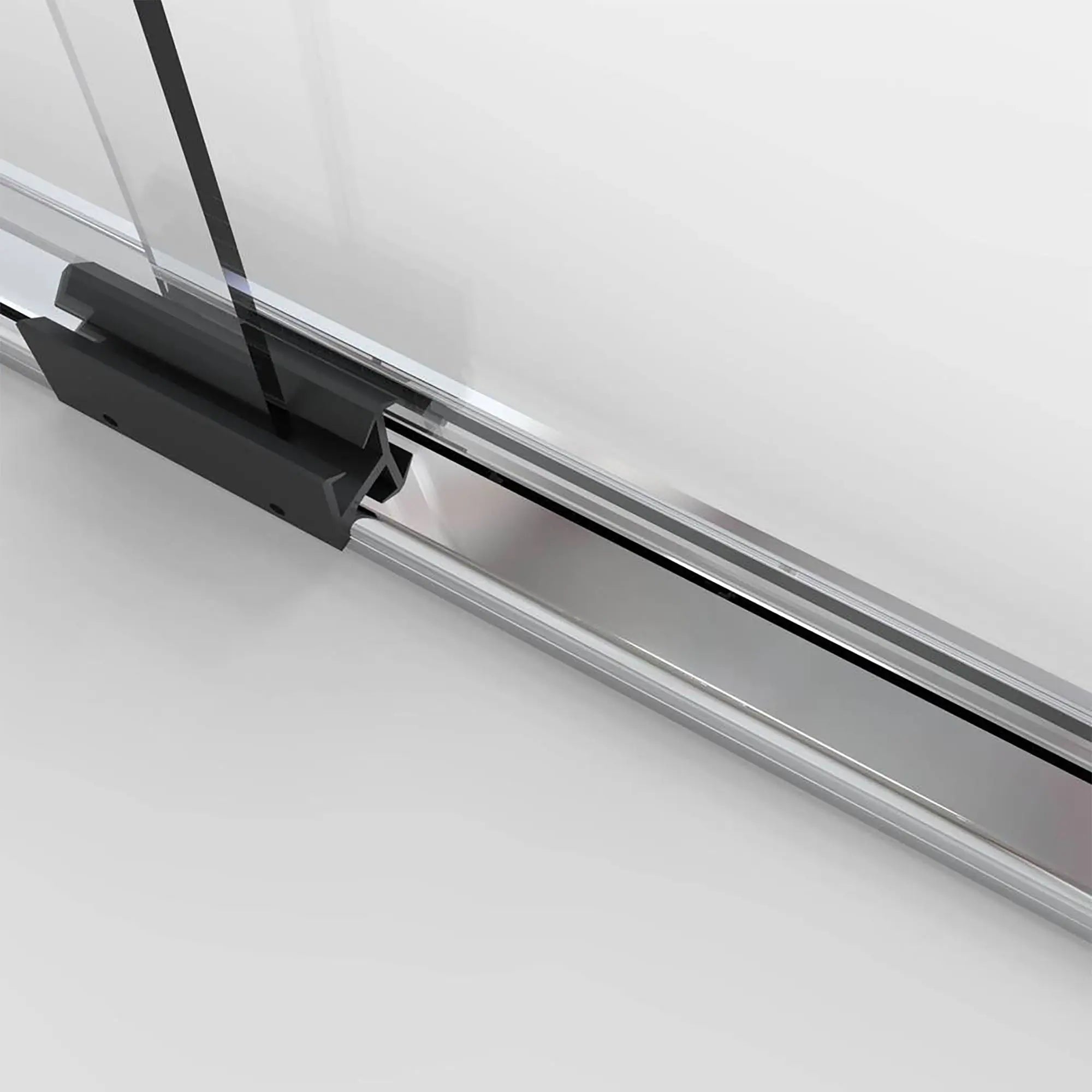 Euro 60 x 57-Inch Height Semi-Frameless Sliding Tub Door with Rain Glass // SILVER SHINE // 174867_AM00350422213-track-sv_copy_0_CDNwebp.webp