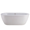 [2764014M204.011] Cadet® 66 x 32-Inch Freestanding Bathtub With Drain Brushed Nickel Finish - Arctic