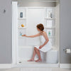 [6030ST3L.011] Elevate Seated Shower Base - Left Hand Outlet - Arctic