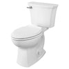 [765AB101.020] Edgemere Two-Piece 1.28 gpf/4.8 Lpf Chair Height Elongated 10-Inch Rough Toilet with Seat - White