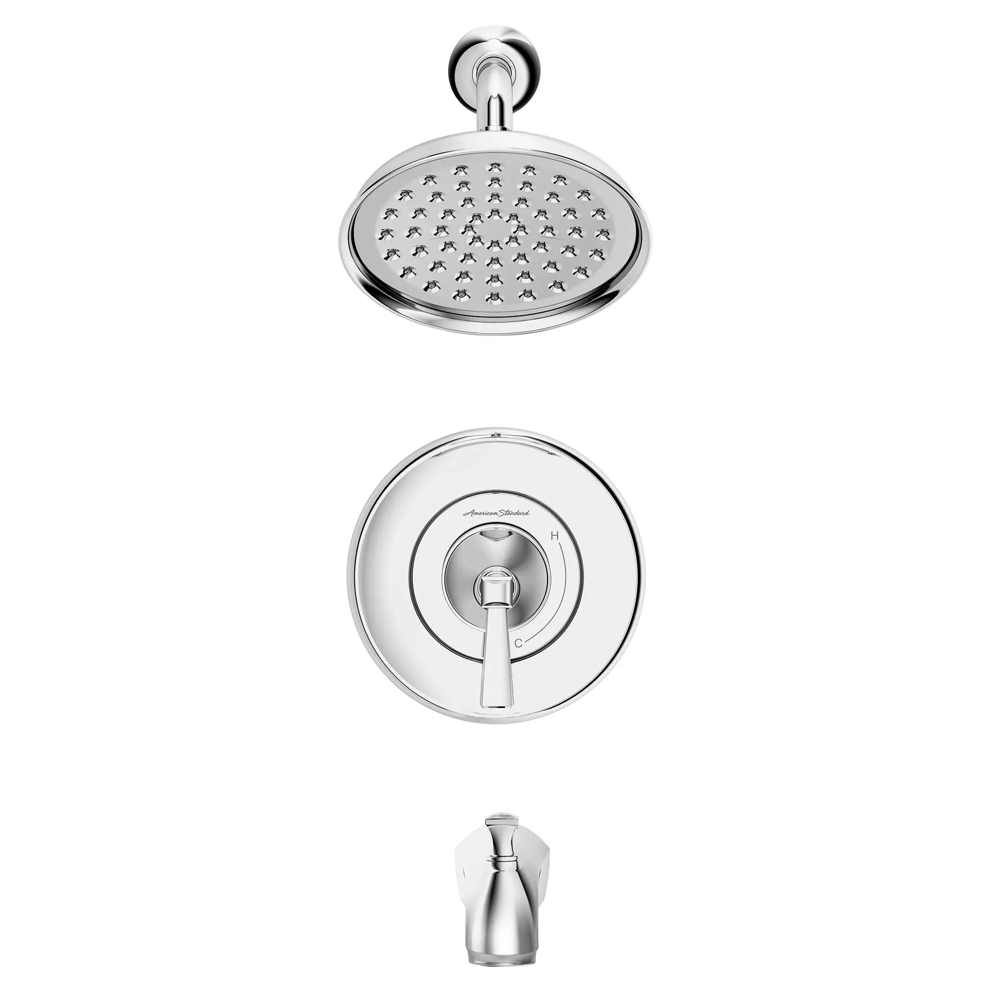 Glenmere 1.8 gpm/6.8 L/min Tub and Shower Trim Kit With Water-Saving Showerhead, Double Ceramic Pressure Balance Cartridge With Lever Handle // TUB & SHOWER / POLISHED CHROME // 175072_TU617502002_TU617508002_0_CDNwebp.webp