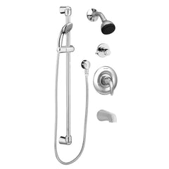 [TU662224.002] Commercial Shower System Trim Kit 2.5 gpm/9.5 Lpm with 36-Inch Slide Bar, Hand Shower, Showerhead and Tub Spout - Polished Chrome
