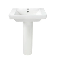 [0641100.020] Boulevard® Center Hole Only Pedestal Sink Top and Leg Combination - White