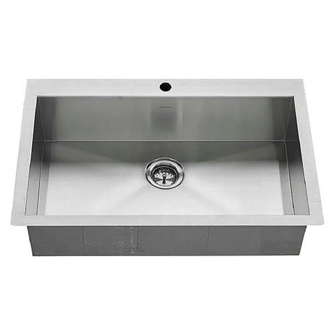Edgewater® 33 x 22-Inch Stainless Steel 1-Hole Dual Mount Single-Bowl Kitchen Sink