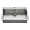 [18SB.9332211.075] Edgewater® 33 x 22-Inch Stainless Steel 1-Hole Dual Mount Single-Bowl Kitchen Sink - Stainless Steel