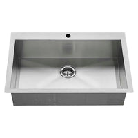 [18SB.9332211.075] Edgewater® 33 x 22-Inch Stainless Steel 1-Hole Dual Mount Single-Bowl Kitchen Sink - Stainless Steel