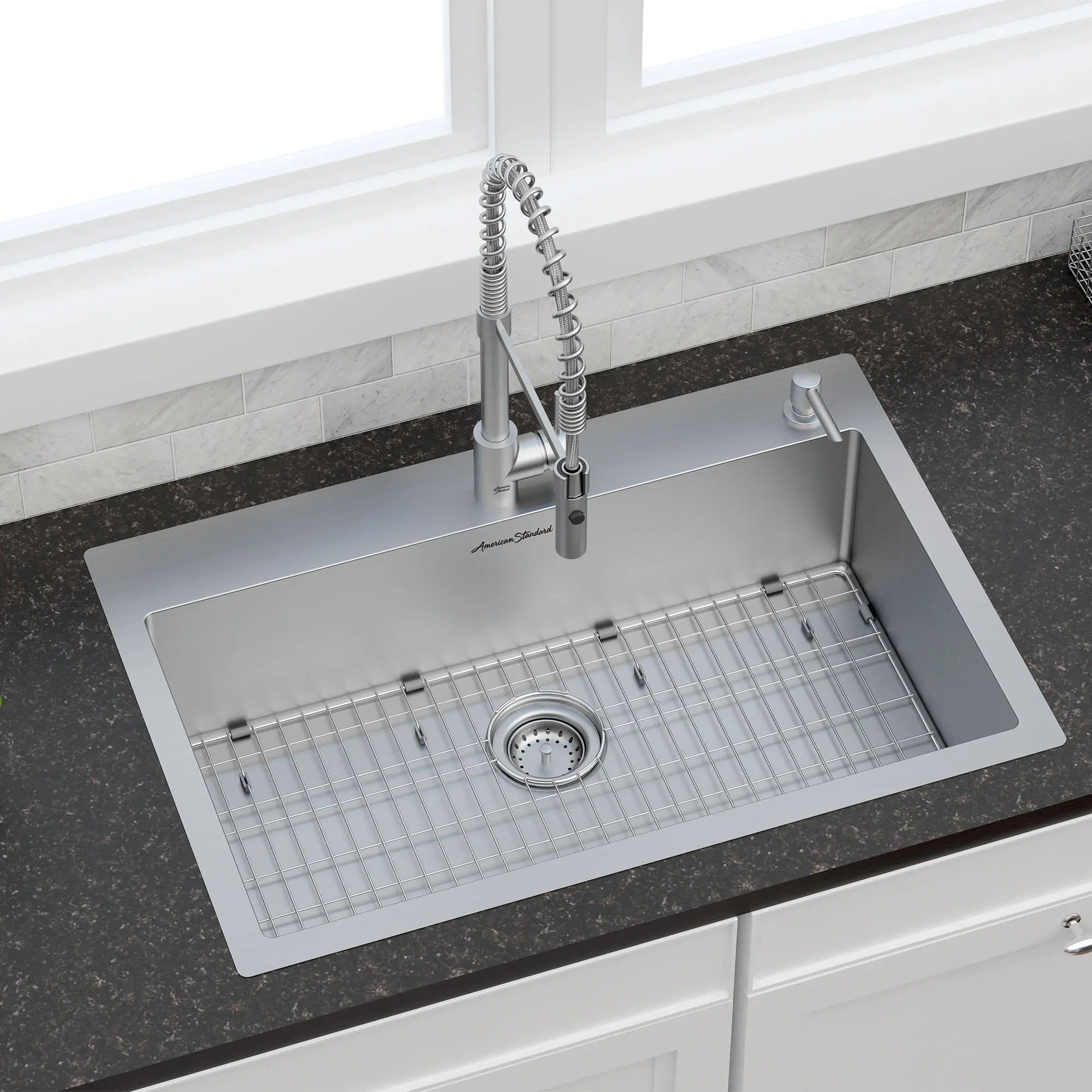 Culver®33 x 22-Inch Stainless Steel Kitchen Sink with Semi-Pro Faucet // STAINLESS STEEL // 175611_B-18SB9332282C075_0_CDNwebp.webp