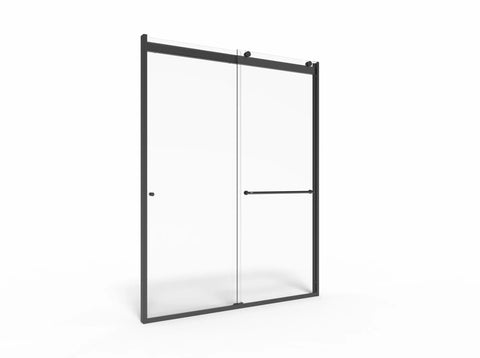 60 x 76-Inch Height Semi-Frameless Top-Roller Sliding Shower Door
