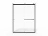 [AM00811400.243] 60 x 76-Inch Height Semi-Frameless Top-Roller Sliding Shower Door - Silver Shine