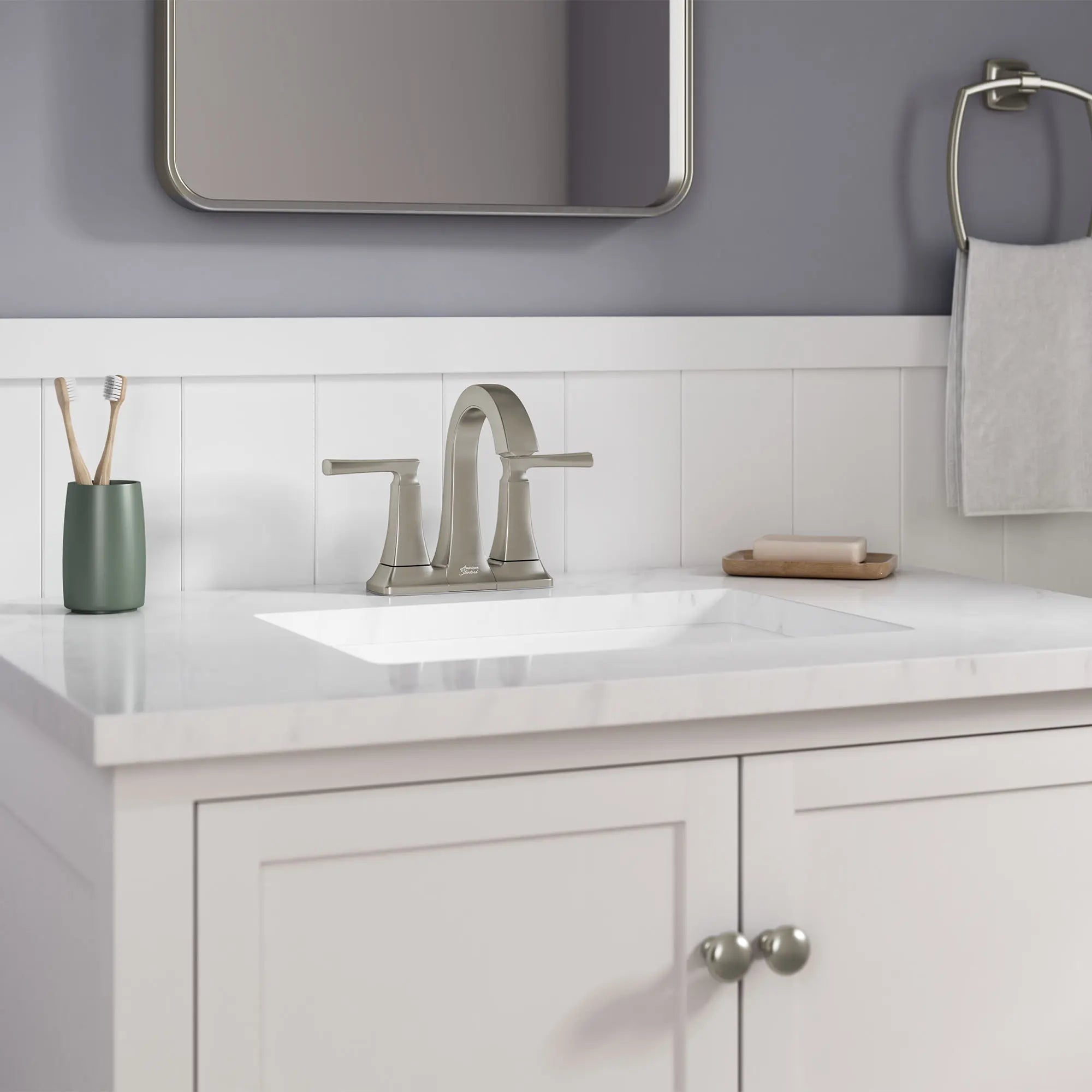 Belmeade Two-Handle 4-Inch Centerset Bathroom Faucet // BRUSHED NICKEL // 176903_7426201.295_Close_up_0_CDNwebp.webp