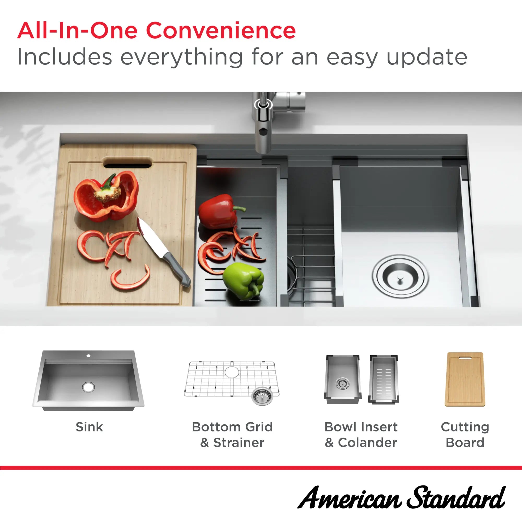 Chive® 33 x 22-Inch Stainless Steel Workstation Kitchen Sink // STAINLESS STEEL // 187632_Chive_Infographic_18SB9332211WS_0004_OCT2023_0_CDNwebp_722c604a-027d-45f9-85db-8b214c831f81.webp