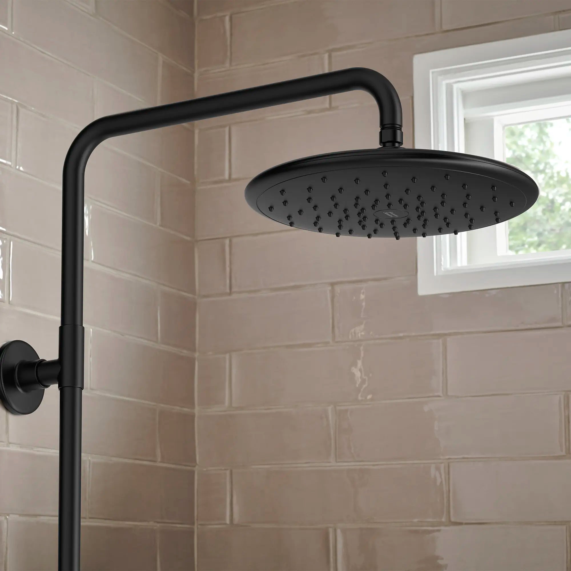 Spectra Versa® 24-Inch 4-Function 1.8 gpm/6.8 L/min Shower System With Rain Showerhead // MATTE BLACK // 187755_Spectra_EnvironmentCloseUp_1029072430_0004_Oct2023_0_CDNwebp.webp