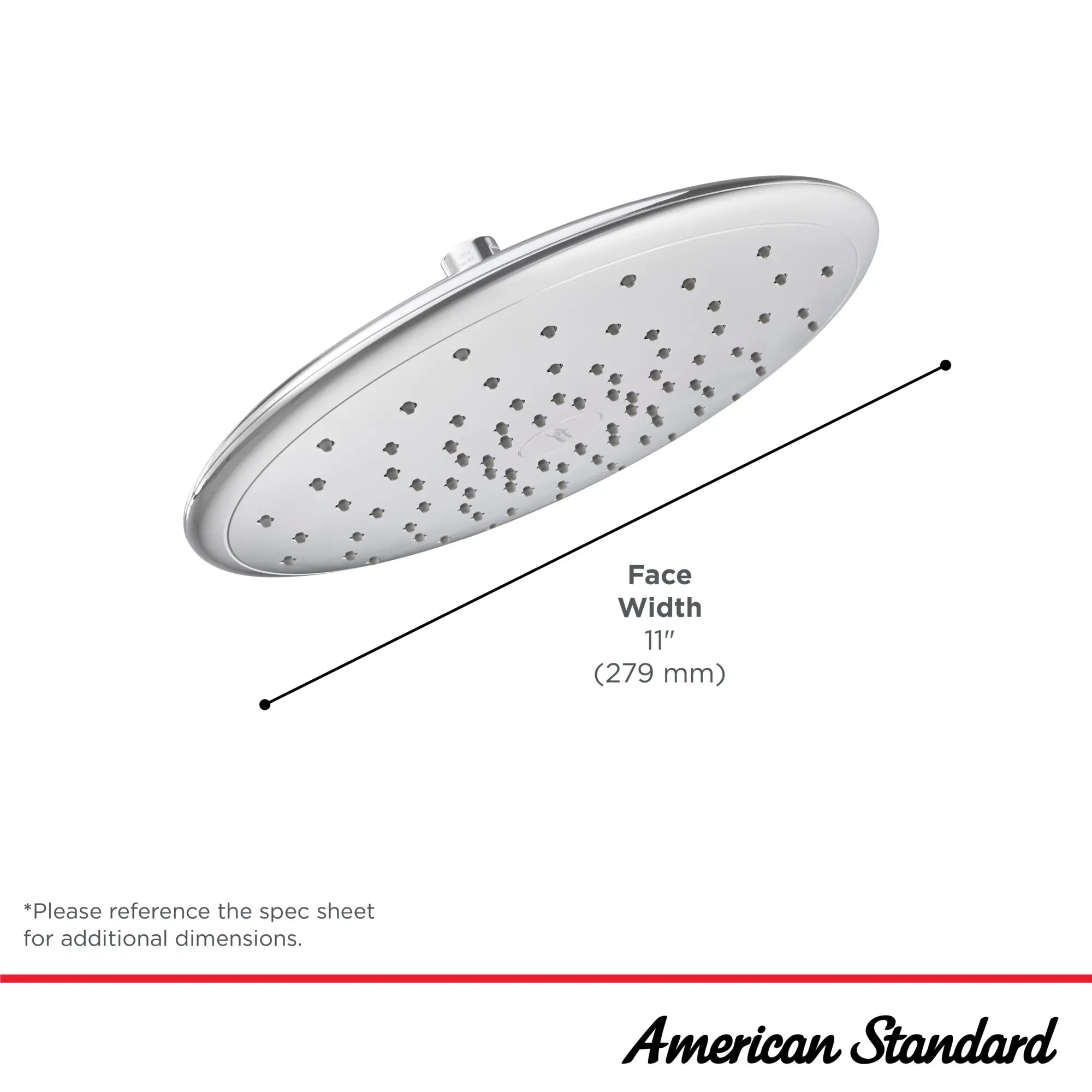 Spectra® Rain 11-Inch 1.8 gpm/6.8 L/min Water-Saving Rain Showerhead // POLISHED CHROME // 187771_Spectra_Infographic_9038001_0003_OCT2023_0_CDNwebp.webp