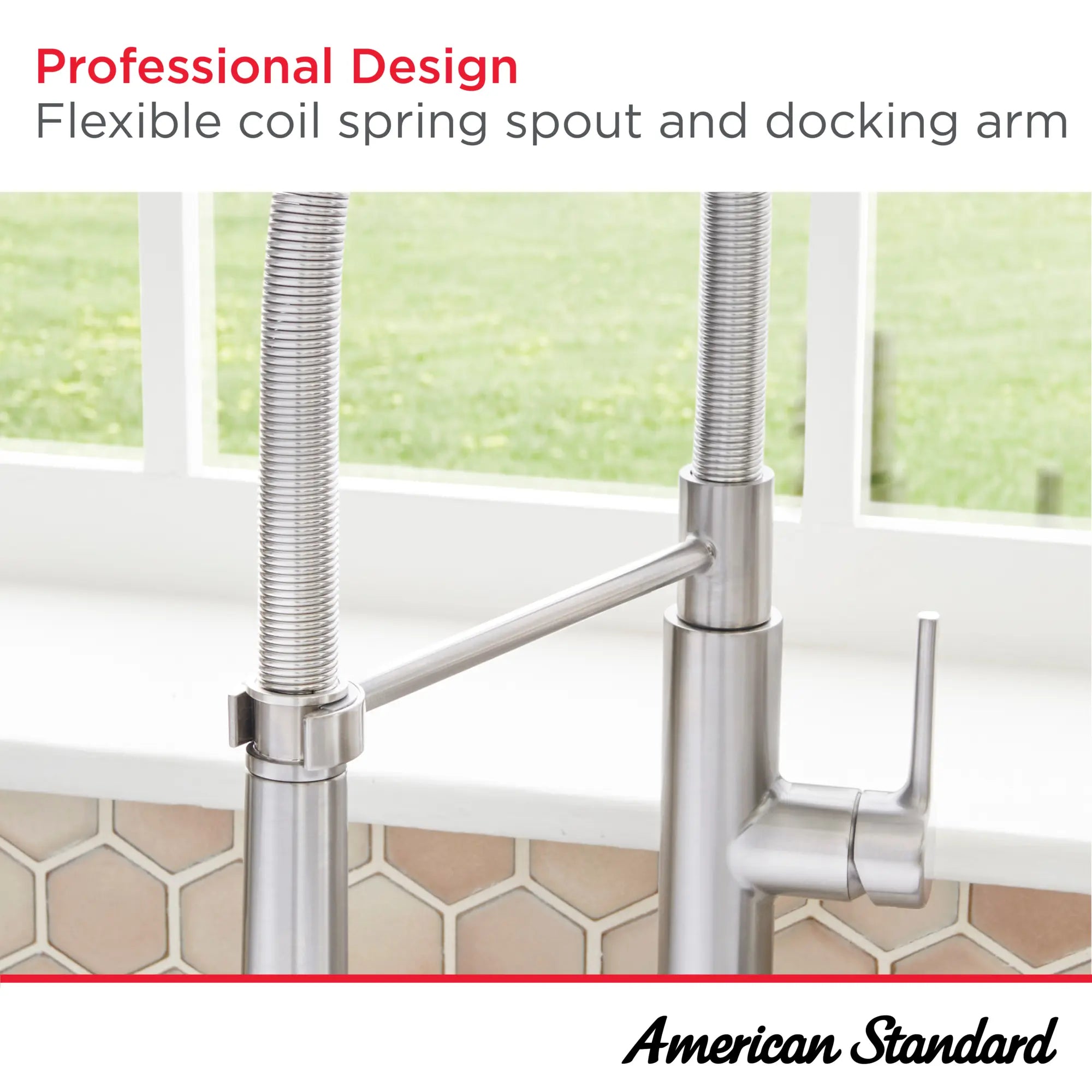Studio S Semi-Pro Pull-Down Dual Spray Kitchen Faucet With Spring Spout - Polished Chrome - Thumbnail 2