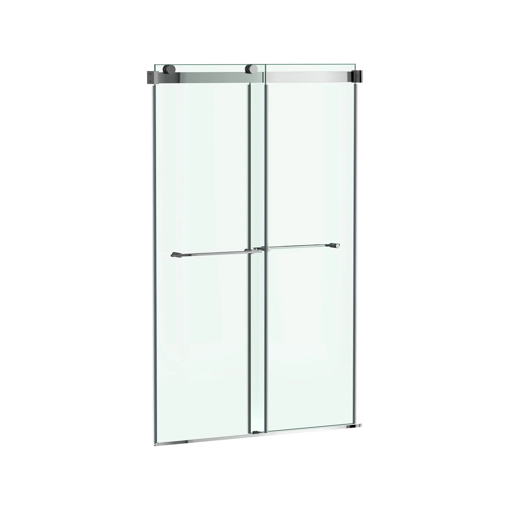Aspirations 48 x 72-Inch Frameless Sliding Shower Door // 48 X 72 IN / SILVER SHINE // 188308_Aspirations_SiloRight_AM00855400.213_0001_May2023_0_CDNwebp.webp