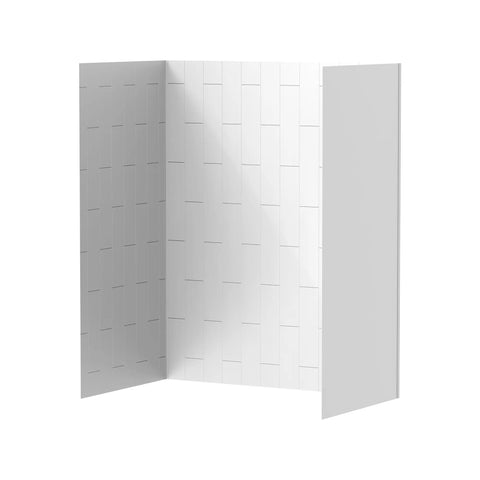 Aspirations 60 x 36 x 72-Inch Vertical Tile Bath Wall Set
