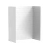 [2952BWT32.020] Aspirations 60 x 32 x 72-Inch Vertical Tile Bath Wall Set - White