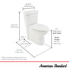 [2514101S.020] Clean 1.28 GPF Left Trip Lever Chair Height Elongated-Front 12-in. Rough-In Toilet with Seat - White