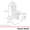 [721AA200S.020] Clean 1.1 GPF/4.1 LPF 1.6 GPF/6.0 LPF Dual Flush Chair Height Elongated-Front 12-in. Rough-In Toilet with Seat - White